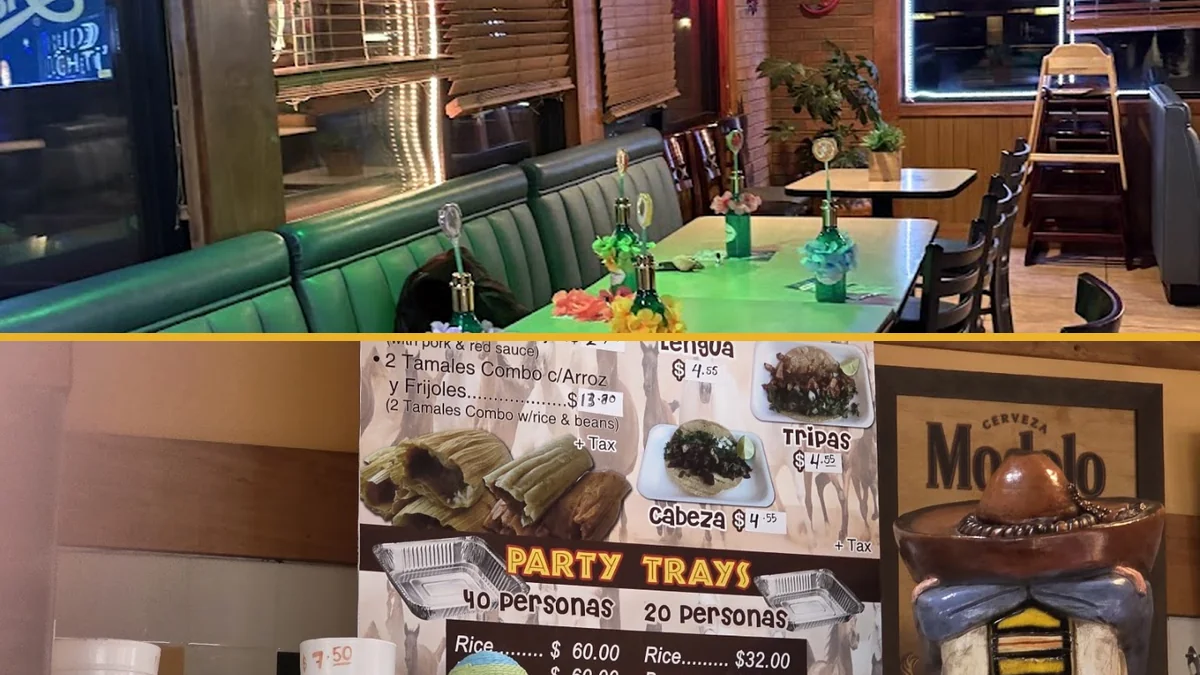 Counter service inside a cozy restaurant