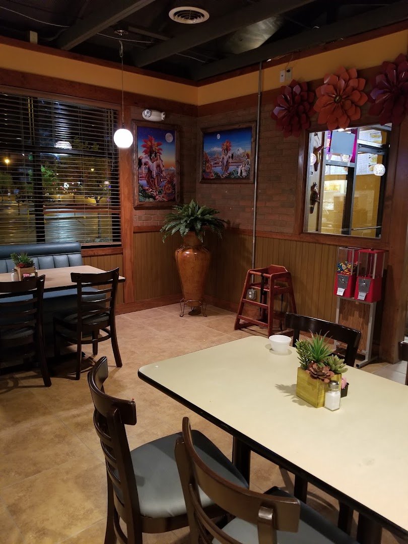 Counter service inside a cozy restaurant